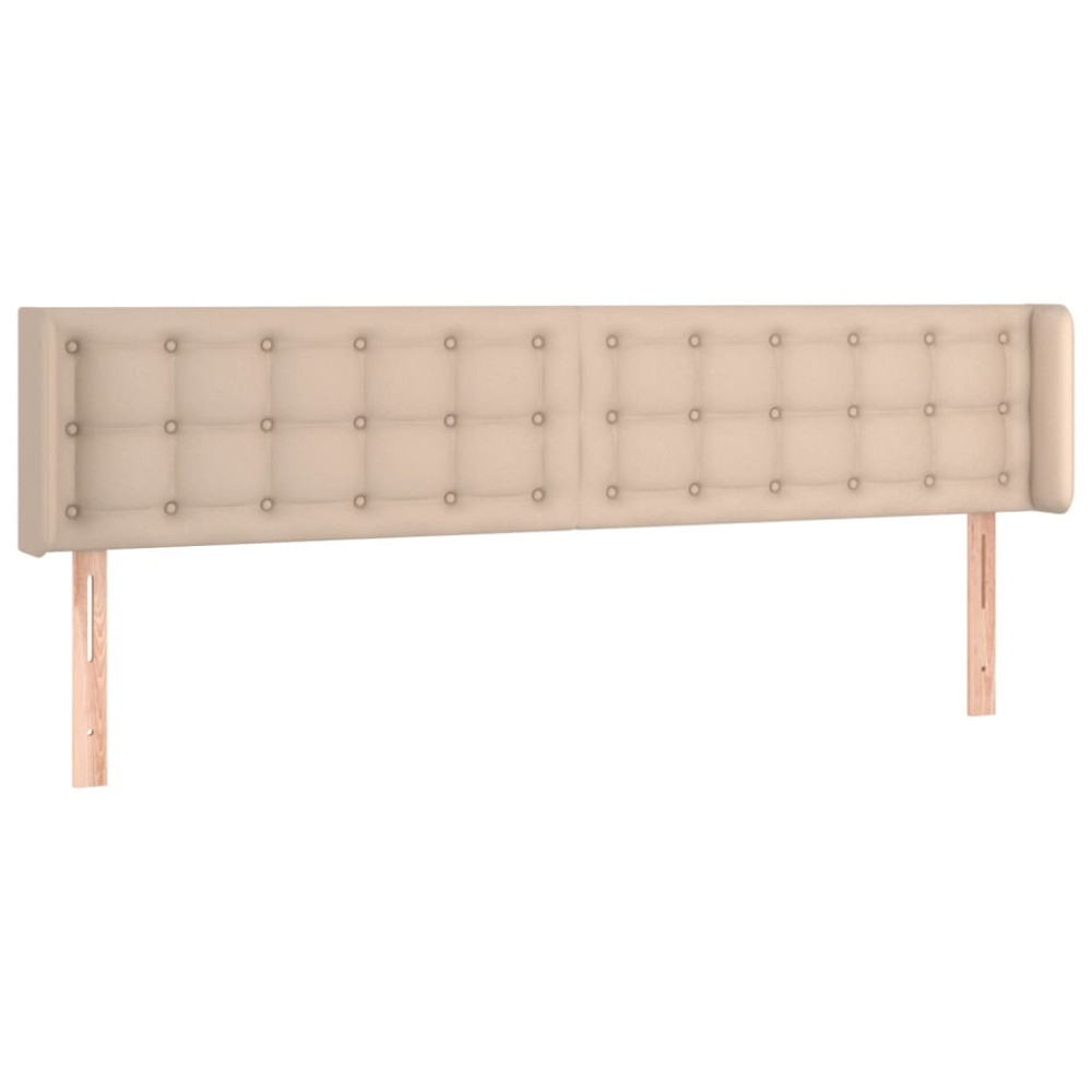 Produktbild för Sänggavel LED cappuccino 203x16x78/88 cm konstläder