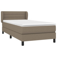 Produktbild för Ramsäng med madrass taupe 80x200 cm tyg