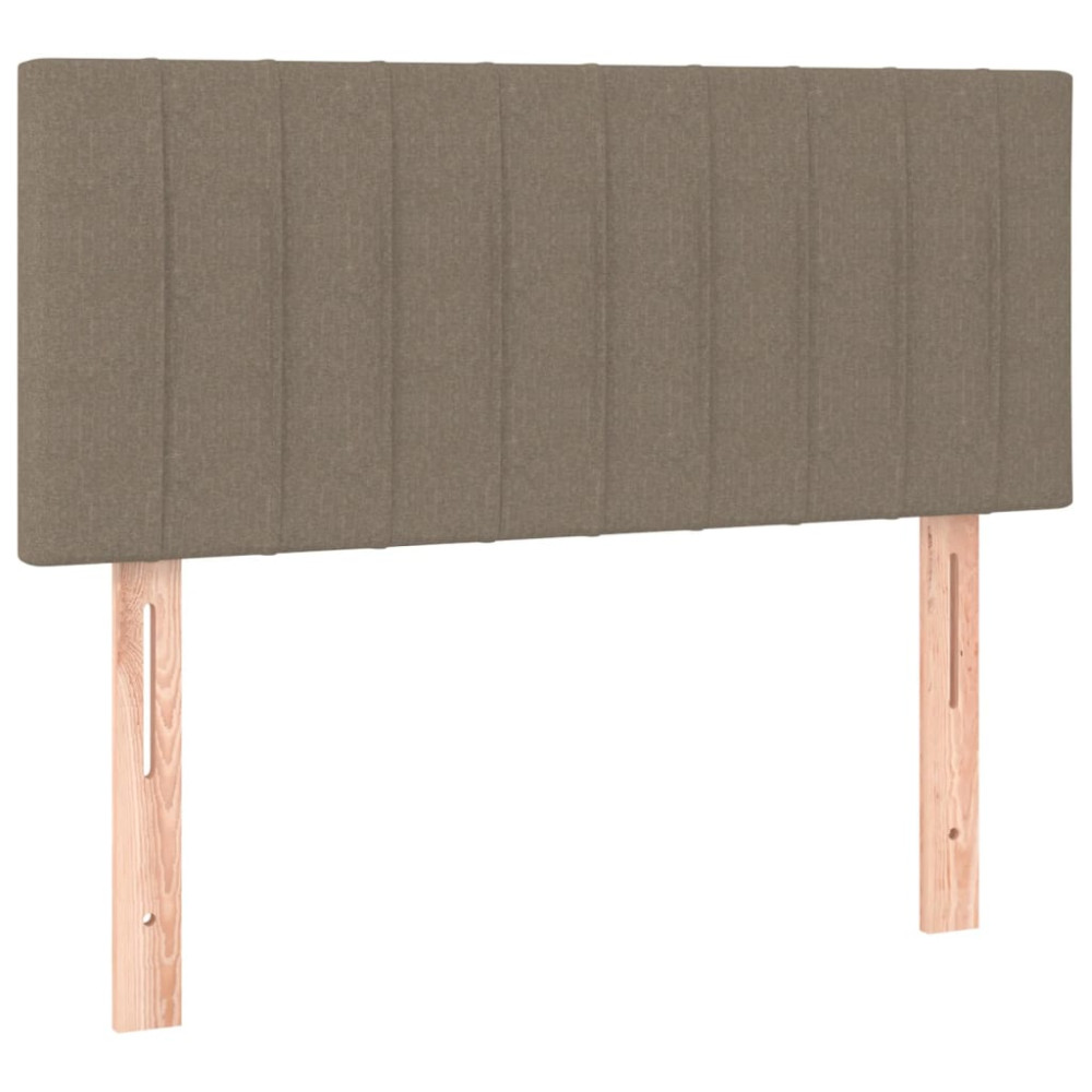 Produktbild för Ramsäng med madrass taupe 100x200 cm tyg