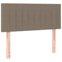 Produktbild för Ramsäng med madrass taupe 100x200 cm tyg
