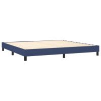 Produktbild för Ramsäng med madrass blå 200x200 cm tyg