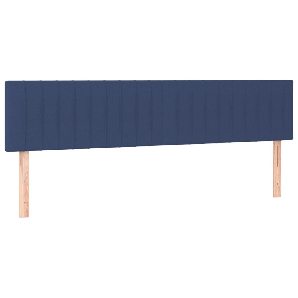 Produktbild för Ramsäng med madrass blå 200x200 cm tyg