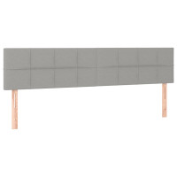 Produktbild för Ramsäng med madrass ljusgrå 200x200 cm tyg