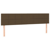 Produktbild för Ramsäng med madrass mörkbrun 200x200 cm tyg