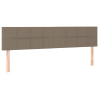 Produktbild för Ramsäng med madrass taupe 200x200 cm tyg