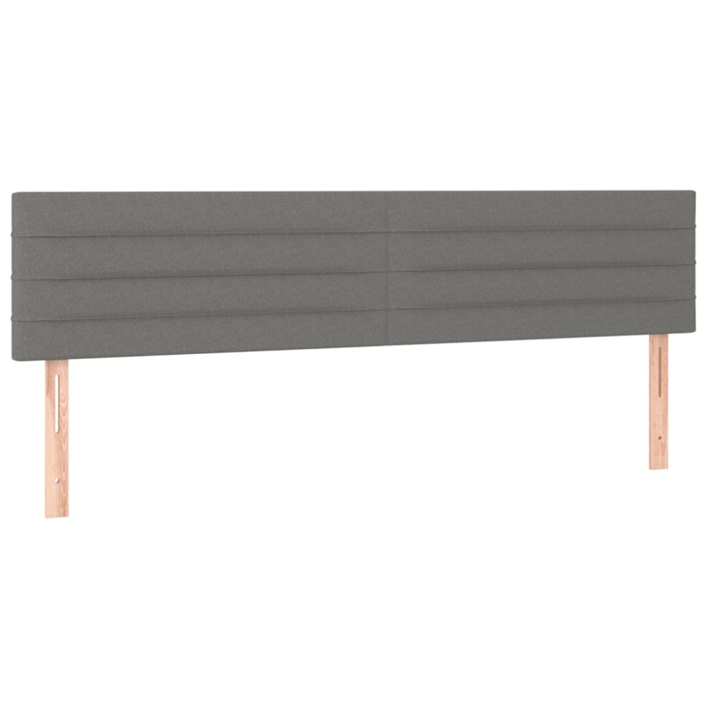 Produktbild för Ramsäng med madrass mörkgrå 160x200 cm tyg