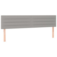 Produktbild för Ramsäng med madrass ljusgrå 180x200 cm tyg