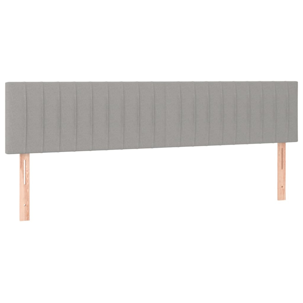 Produktbild för Ramsäng med madrass ljusgrå 180x200 cm tyg