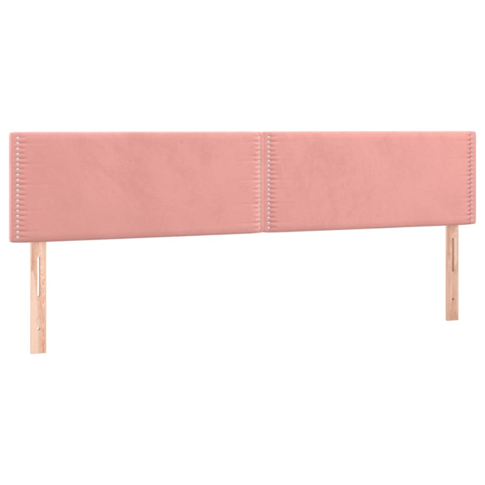 Produktbild för Ramsäng med madrass rosa 160x200 cm sammet