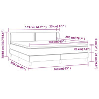 Produktbild för Ramsäng med madrass rosa 160x200 cm sammet