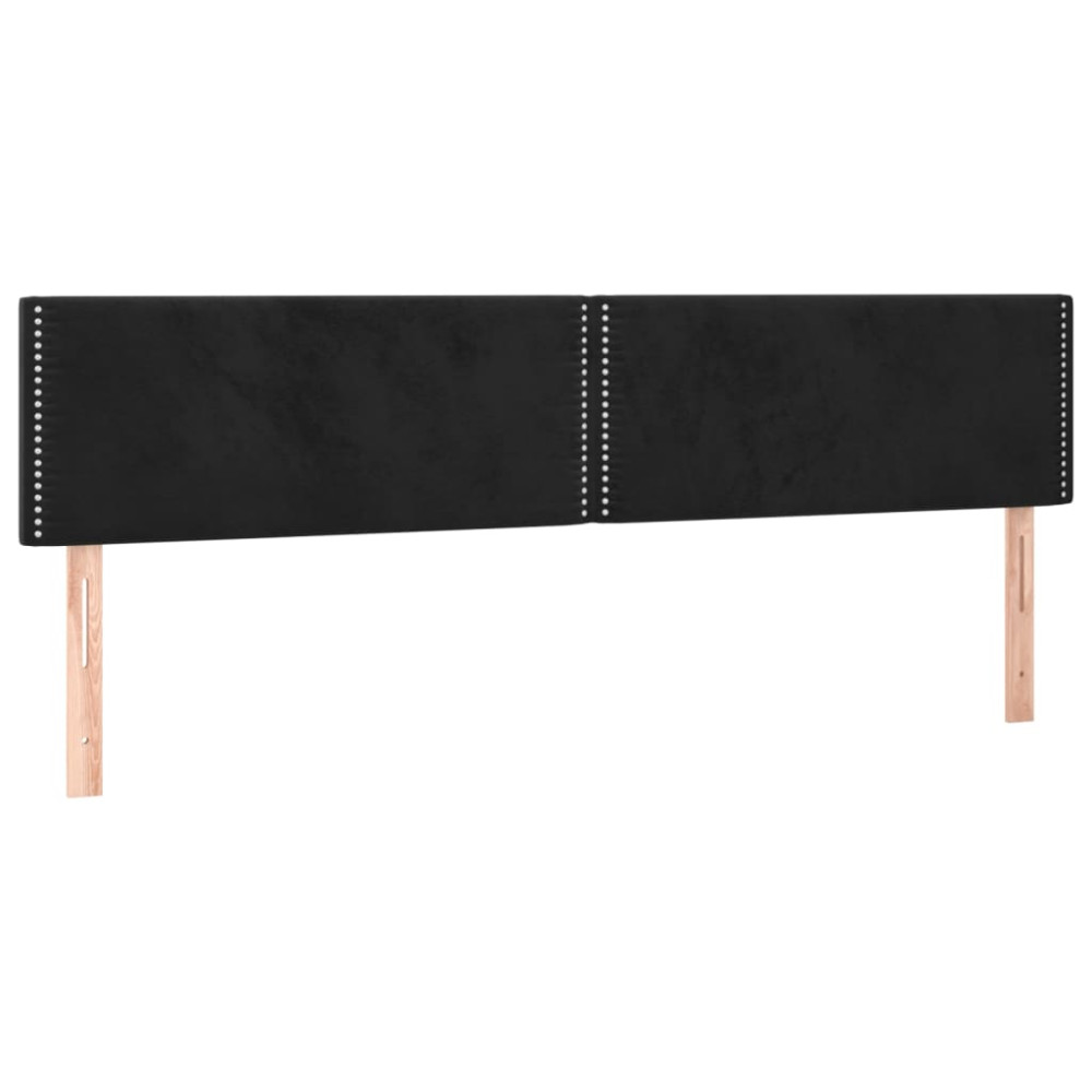Produktbild för Ramsäng med madrass svart 180x200 cm sammet