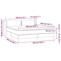 Produktbild för Ramsäng med madrass svart 180x200 cm sammet