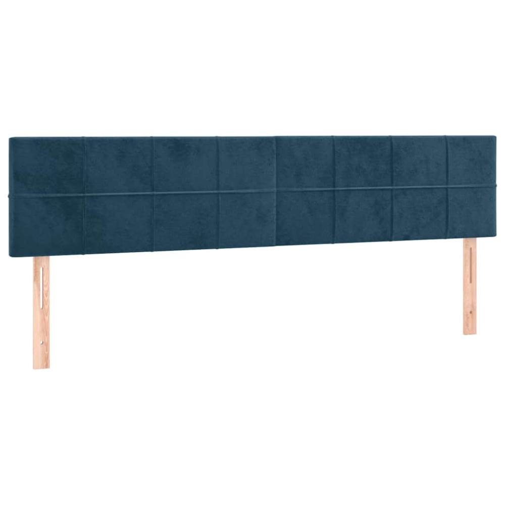 Produktbild för Ramsäng med madrass mörkblå 180x200 cm sammet