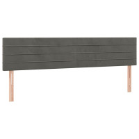 Produktbild för Ramsäng med madrass mörkgrå 160x200 cm sammet