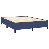 Produktbild för Ramsäng med madrass blå 140x200 cm tyg