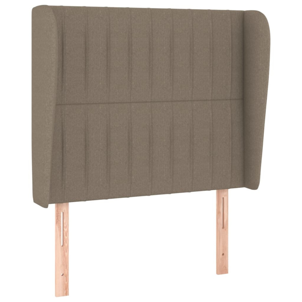Produktbild för Ramsäng med madrass taupe 100x200 cm tyg