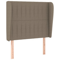 Produktbild för Ramsäng med madrass taupe 100x200 cm tyg