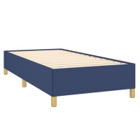 Produktbild för Ramsäng med madrass blå 100x200 cm tyg