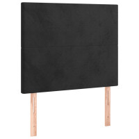 Produktbild för Ramsäng med madrass svart 80x200 cm sammet