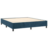 Produktbild för Ramsäng med madrass mörkblå 180x200 cm sammet