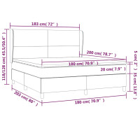 Produktbild för Ramsäng med madrass mörkblå 180x200 cm sammet