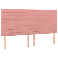 Produktbild för Ramsäng med madrass rosa 200x200 cm sammet