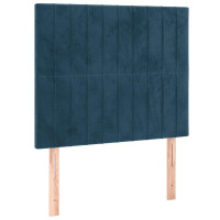 Produktbild för Ramsäng med madrass mörkblå 80x200 cm sammet