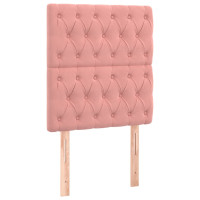 Produktbild för Ramsäng med madrass rosa 80x200 cm sammet