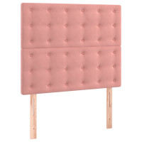Produktbild för Ramsäng med madrass rosa 80x200 cm sammet