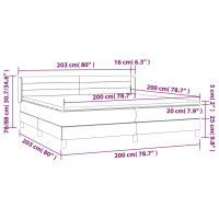 Produktbild för Ramsäng med madrass ljusgrå 200x200 cm tyg