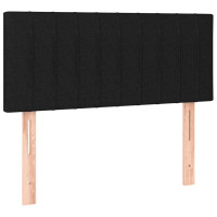Produktbild för Ramsäng med madrass svart 100x200 cm tyg