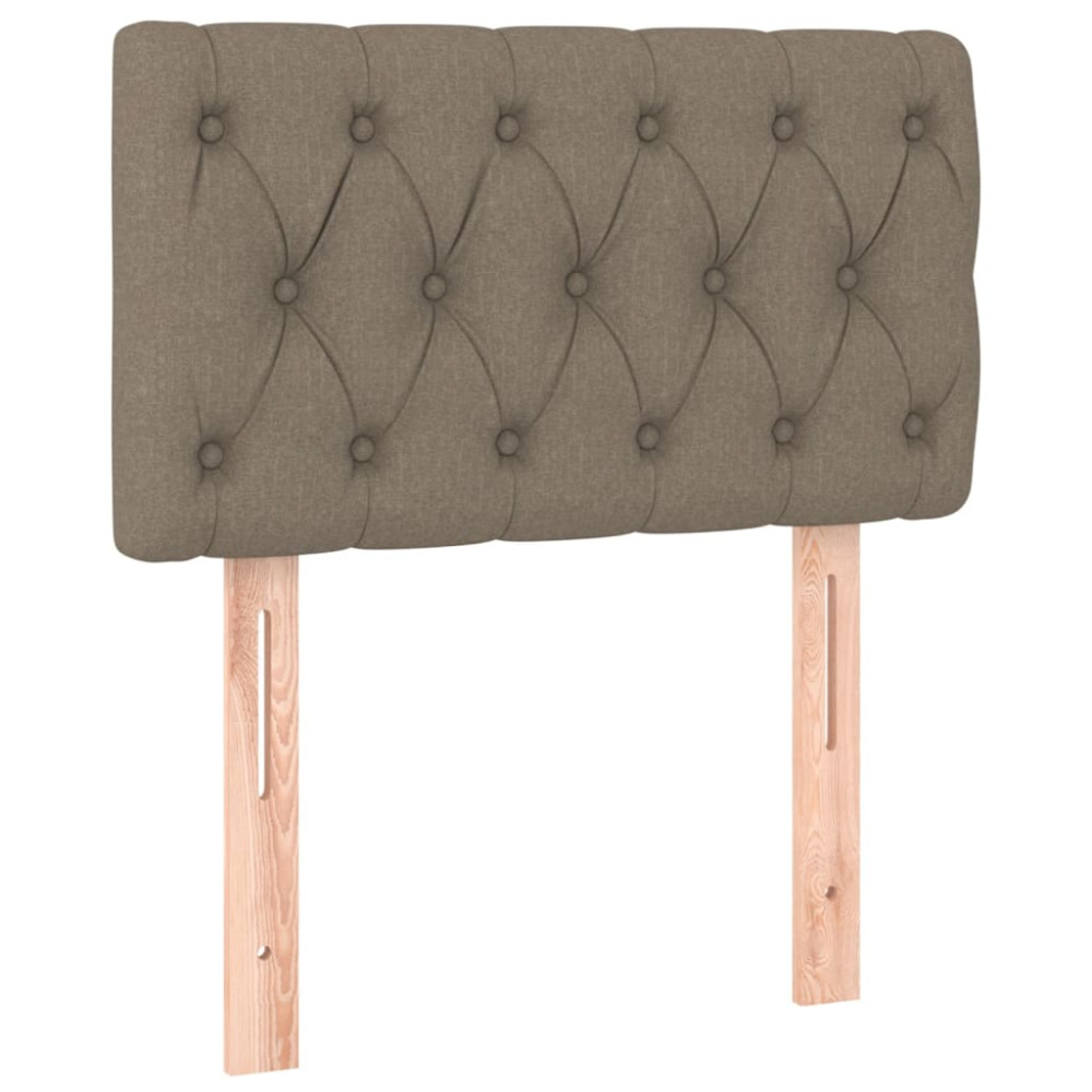 Produktbild för Ramsäng med madrass taupe 80x200 cm tyg