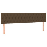 Produktbild för Ramsäng med madrass mörkbrun 200x200 cm tyg