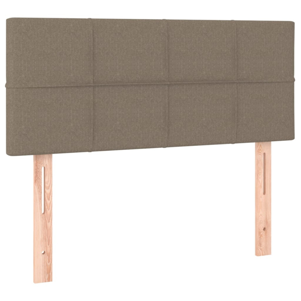 Produktbild för Ramsäng med madrass taupe 100x200 cm tyg