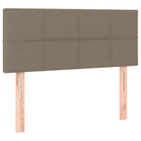 Produktbild för Ramsäng med madrass taupe 100x200 cm tyg
