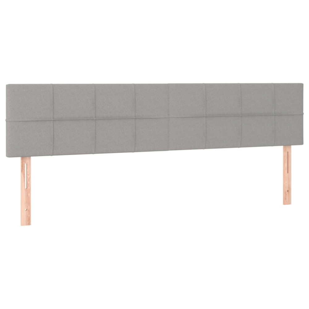 Produktbild för Ramsäng med madrass ljusgrå 180x200 cm tyg