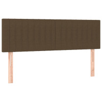 Produktbild för Ramsäng med madrass mörkbrun 140x190 cm tyg