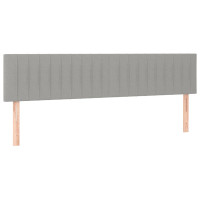 Produktbild för Ramsäng med madrass ljusgrå 200x200 cm tyg