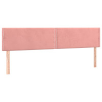 Produktbild för Ramsäng med madrass rosa 160x200 cm sammet