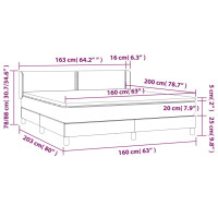 Produktbild för Ramsäng med madrass rosa 160x200 cm sammet