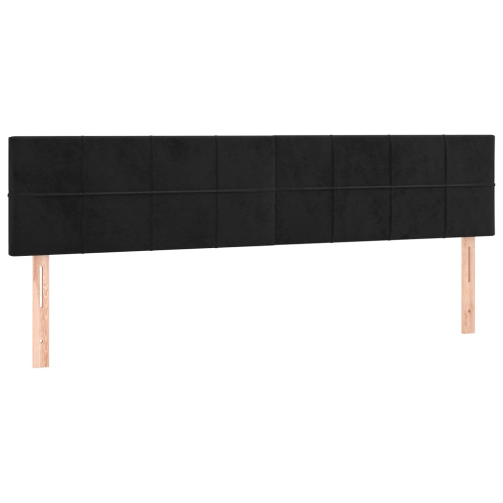 Produktbild för Ramsäng med madrass svart 180x200 cm sammet