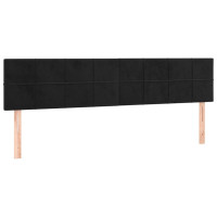Produktbild för Ramsäng med madrass svart 180x200 cm sammet