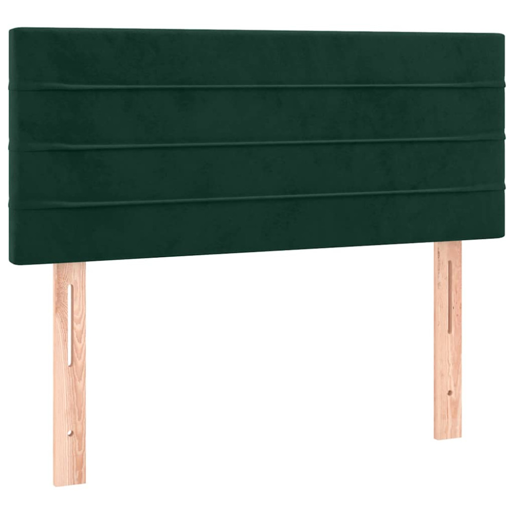 Produktbild för Ramsäng med madrass mörkgrön 100x200 cm sammet