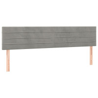 Produktbild för Ramsäng med madrass ljusgrå 200x200 cm sammet