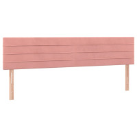 Produktbild för Ramsäng med madrass rosa 200x200 cm sammet