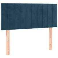 Produktbild för Ramsäng med madrass mörkblå 100x200 cm sammet