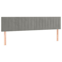 Produktbild för Ramsäng med madrass ljusgrå 180x200 cm sammet