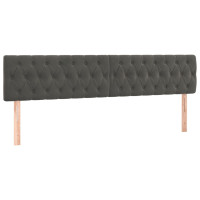 Produktbild för Ramsäng med madrass mörkgrå 180x200 cm sammet