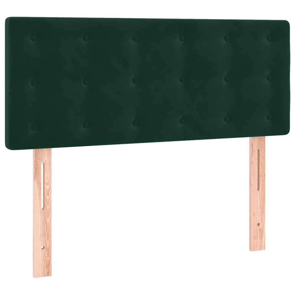 Produktbild för Ramsäng med madrass mörkgrön 100x200 cm sammet