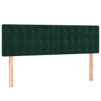 Produktbild för Ramsäng med madrass mörkgrön 140x200 cm sammet